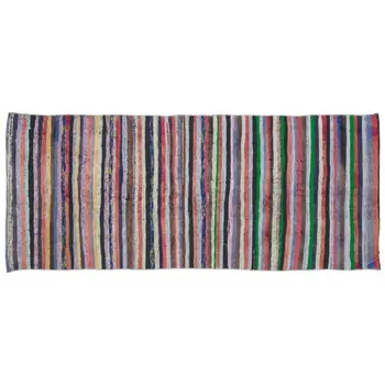 

Handmade Multicolor Vintage English Striped Rug Runner Rug 116x270 Cm-3'10''X8'10''