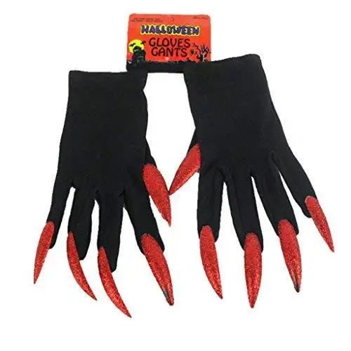 Хэллоуин Шар для макияжа поставки зомби, ведьма реквизит поддельные ногти Короткие перчатки