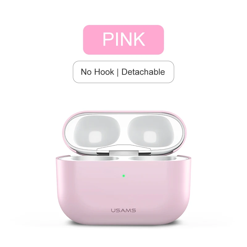 Силиконовый чехол для Airpods Pro, чехол, беспроводной Bluetooth для apple airpods pro, чехол, чехол для наушников, чехол для Air Pods pro 3, Fundas - Цвет: Pink No Hook