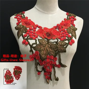 

Fashion Embroidery Three-dimensional 3D Flower Lace Collar Embroidery DIY Hollow Lace Sleeve Decoration Clothes Accessories