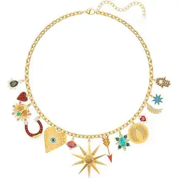 

High Quality Original New SWA Necklace with Original Logo 5451263 LUCKY GODDESS CHARMS Woman Jewelry Gift Free Shipping