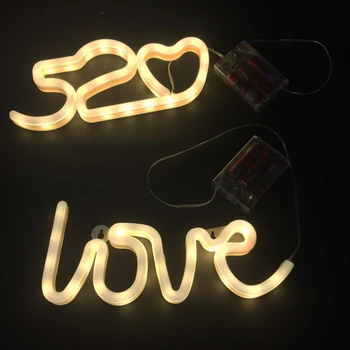 

520 Love Letter Lamp Band Valentine's Day Romantic LED Lamp Wedding Decoration Baby Shower Birthday Party Decorations Adult
