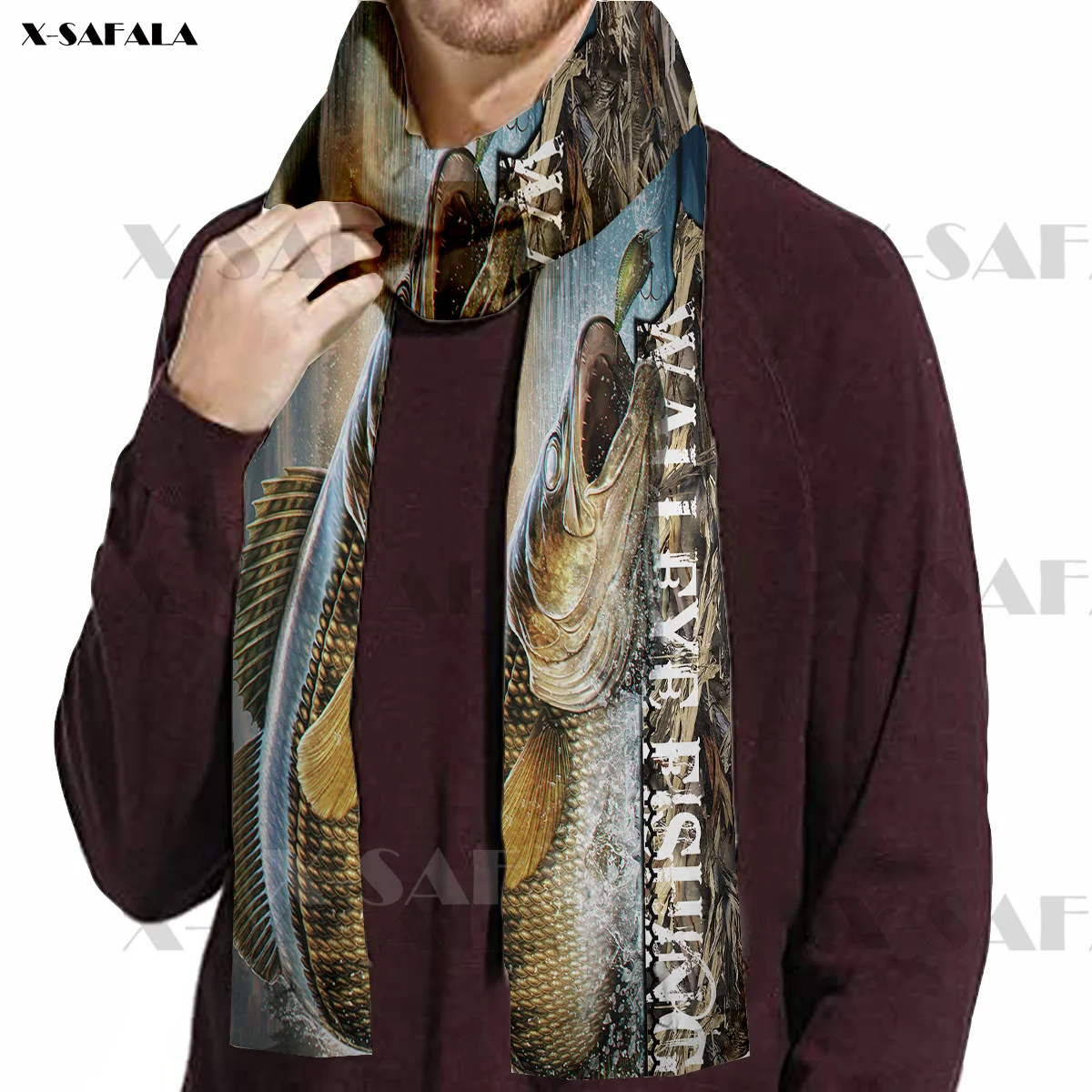 Wildboar Hunting Lover Accessories Long Scarves Shawl Soft Fleece Men's Gift For Hoodie mens infinity scarf