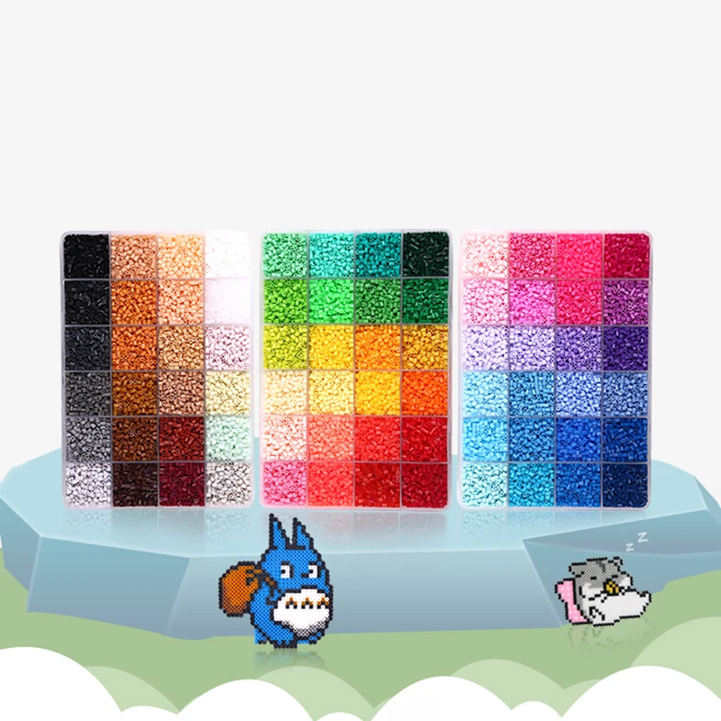 72 colors 24 colors 2.6mm Perler Fuse beads Iron beads Kit Hama beads 3D Puzzle DIY Toy Kids Creative Handmade Craft Toy Gift 4