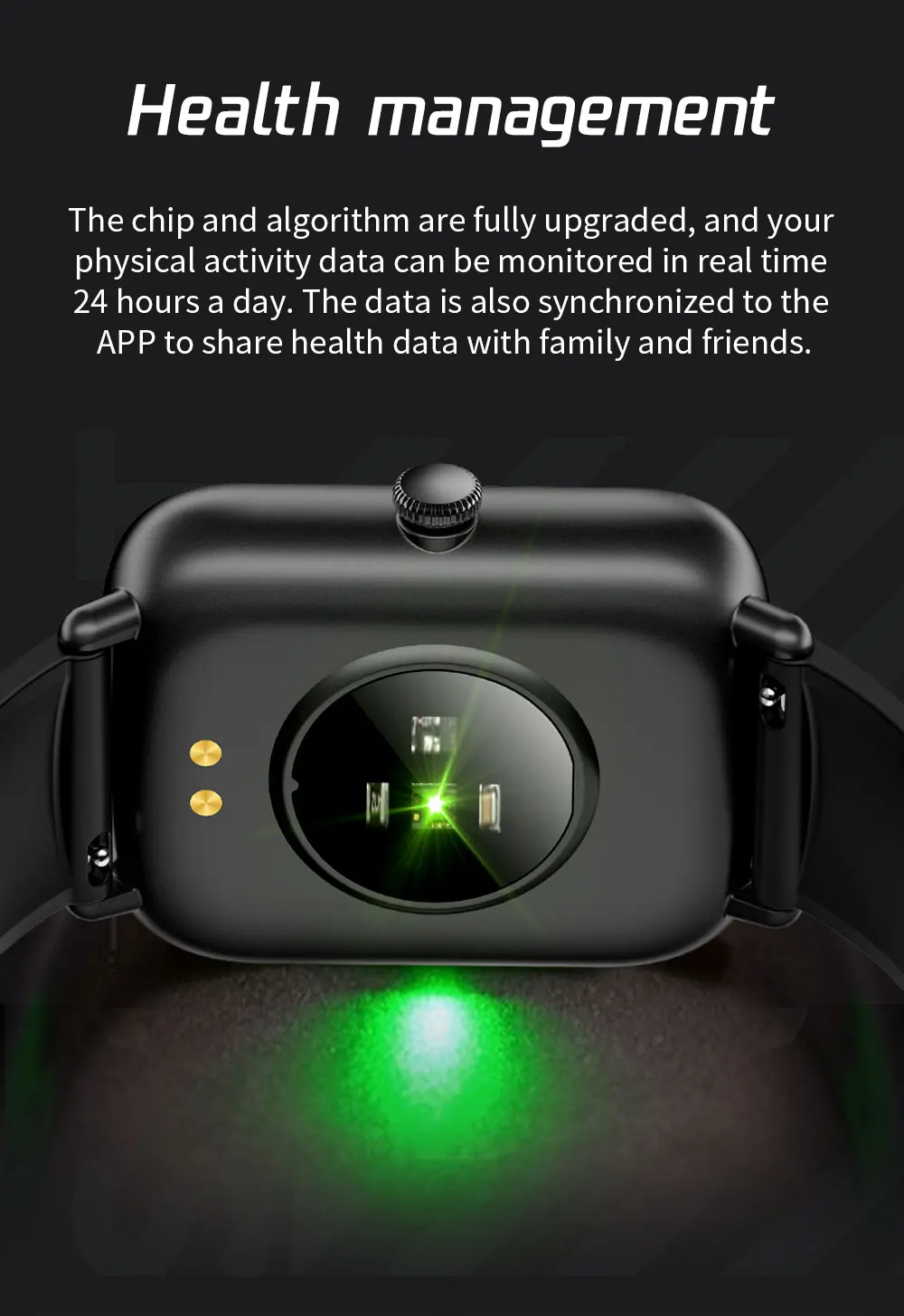 2022 New 1.69 Inch Smart Watch Women Heart Rate Monitor IP67 Waterproof Men Smartwatch Fitness Tracker For Huawei iPhone Plus