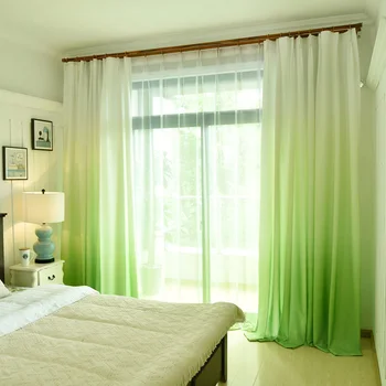 

Modern Gradient Color Window Tulle Curtains For Living Room Bedroom，