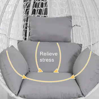 

Seat Cushion Egg Chair Garden Swing Chair Basket Seat Cushion Hanging Silk Core Cotton Polyester Rocking Swing Cushion Mat