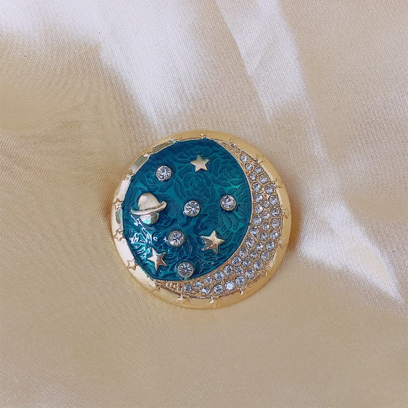 Muylinda-芸術的なエナメルピン,星空の油絵のブローチ,ライン