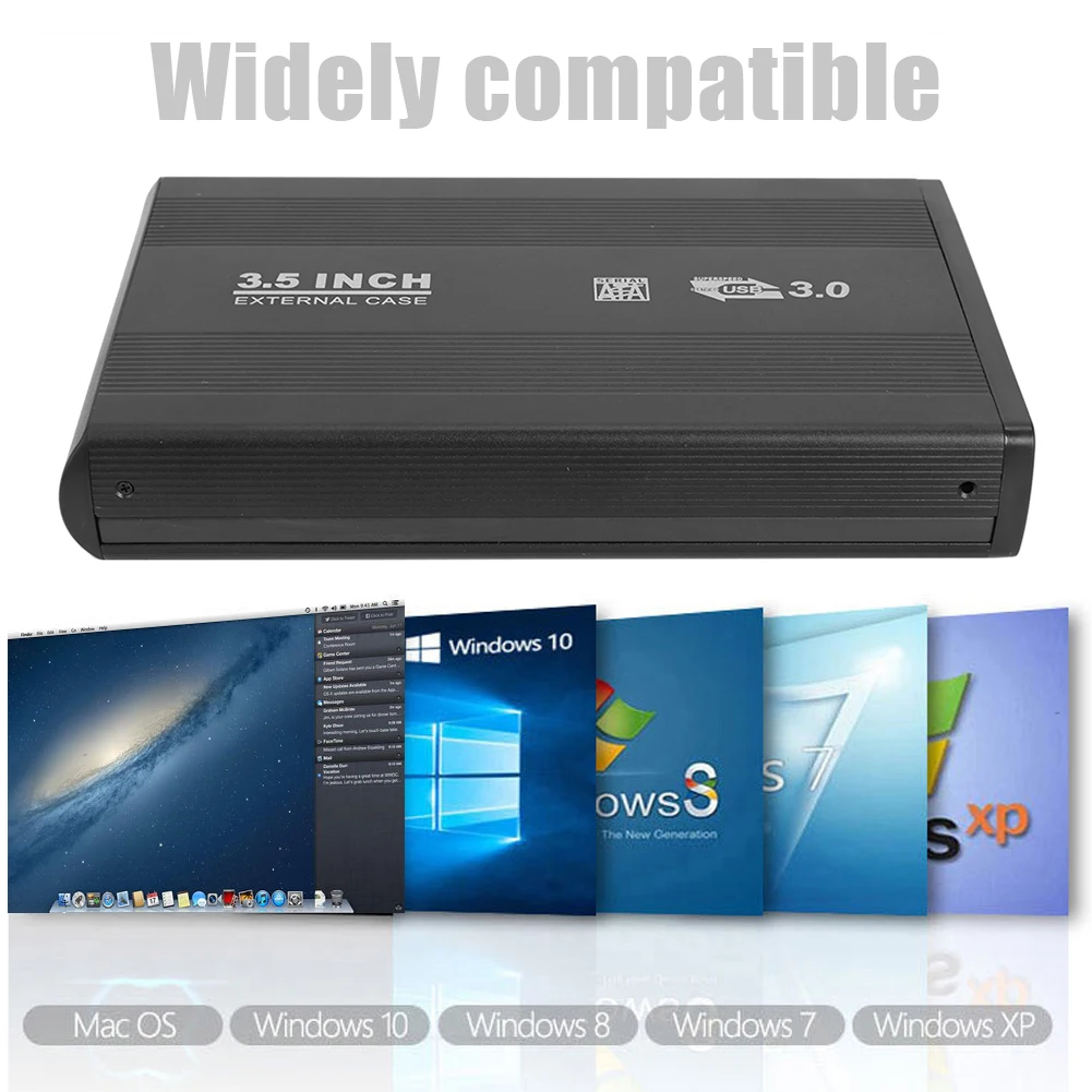 external hard drive case ssd enclosure external hard drive box hard disk case hard drive enclosure hdd case enclosure 2.5/3.5 inch USB 3.0 to SATA Port SSD Hard Drive Enclosure 480Mbps USB 2.0 HDD Case External Solid State Hard Disk Box