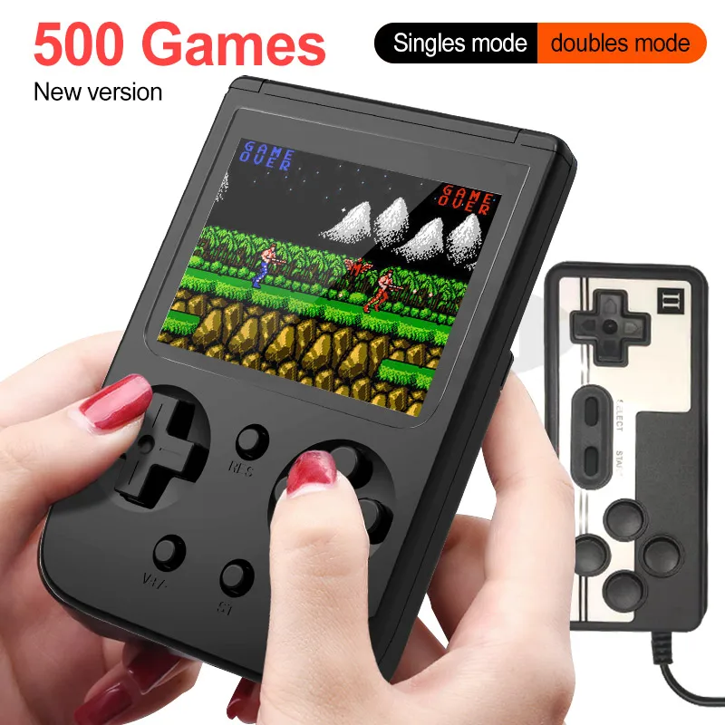 Игровая приставка с цветным ЖК дисплеем 3 0 дюйма 500 встроенных игр|Портативные