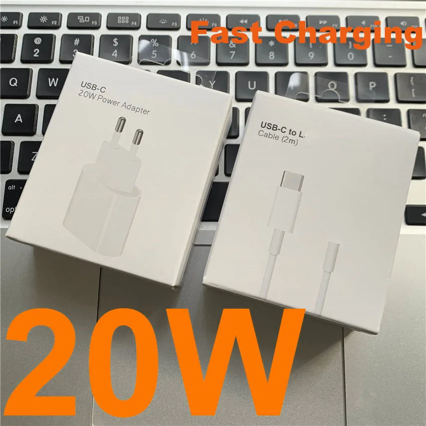 Оригинальное быстрое зарядное устройство 20 Вт для iPhone 12 Pro Max Mini USB-C 2M C2L USB C адаптер