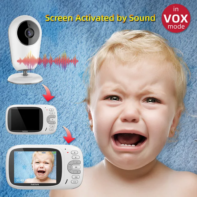 3.2 Inch Wireless Video Baby Monitor Night Vision Security Camera Babyphone Intercom Temperature Monitoring Babysitter Nanny 3
