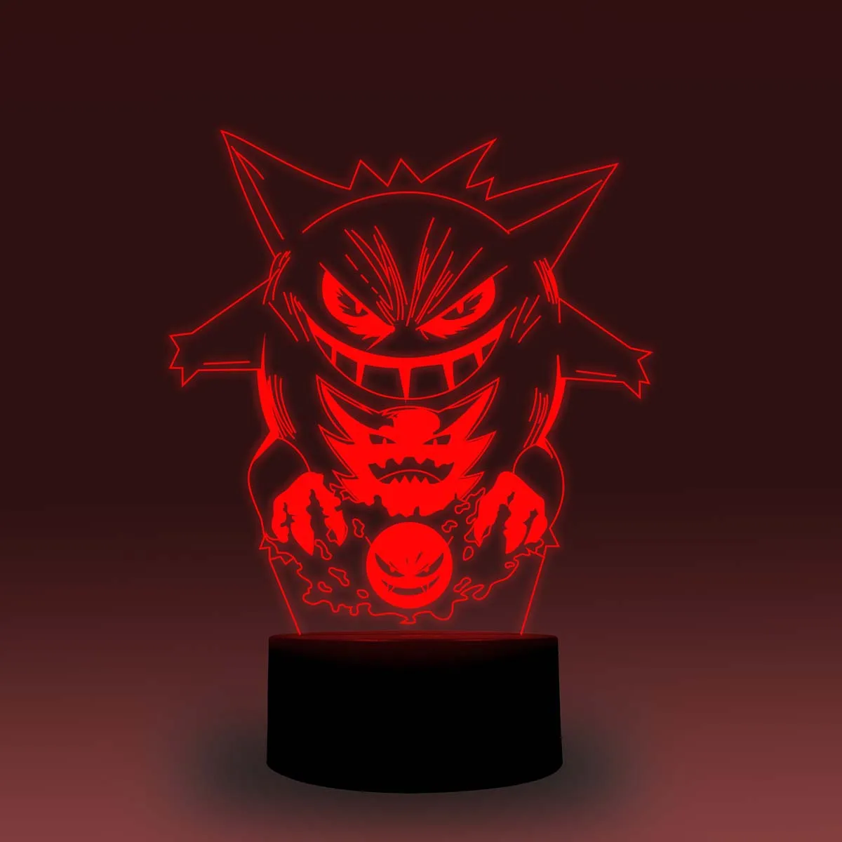 NiteApps 3D Покемон Haunter ночник настольная Иллюзия украшение лампа подарок на день рождения приложение/сенсорное управление