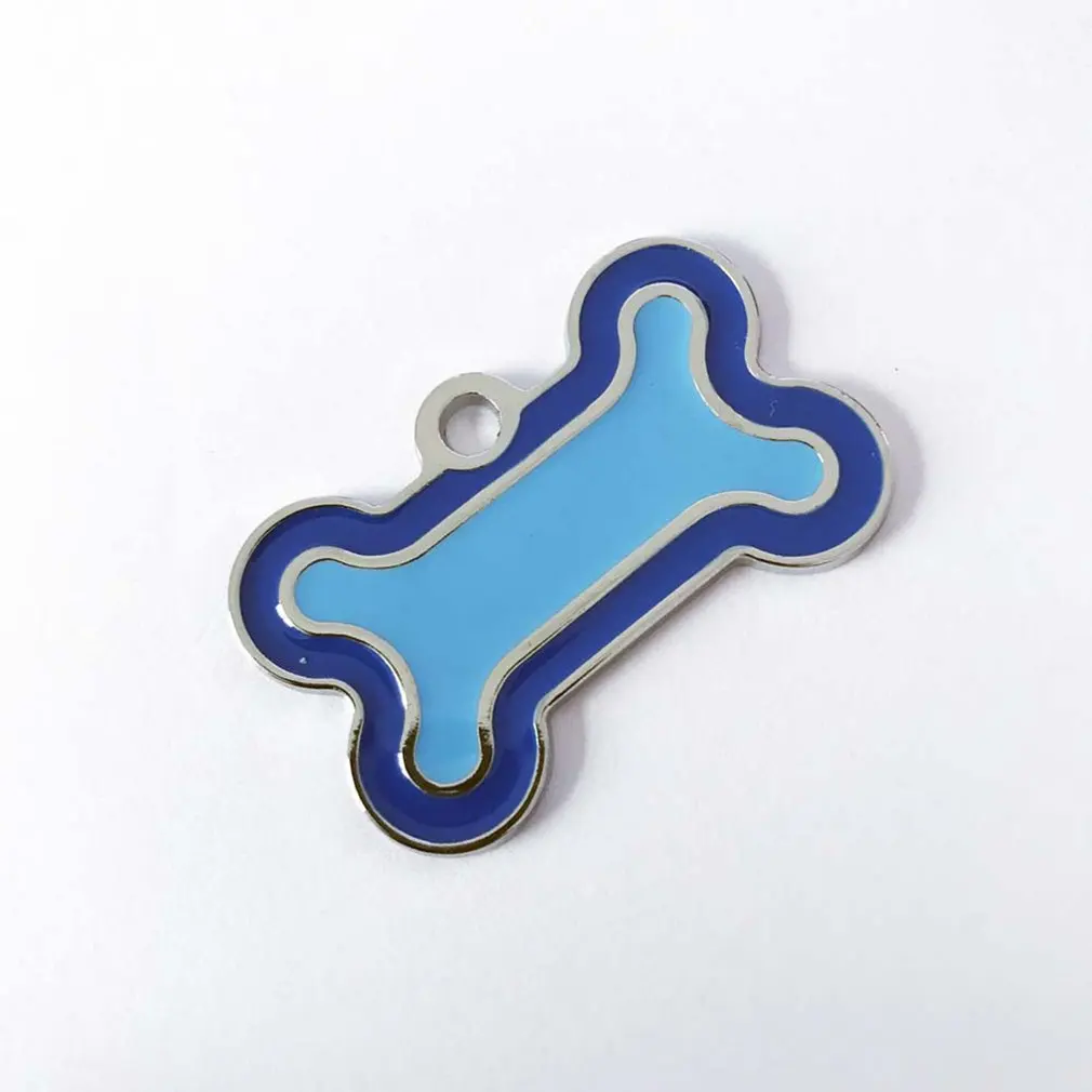 Собака ID тег Выгравированные металлические Подгонянные Pet теги маленькие большие аксессуары для собак Персонализированная кость с лапами Имя тег пластина Воротник Украшение