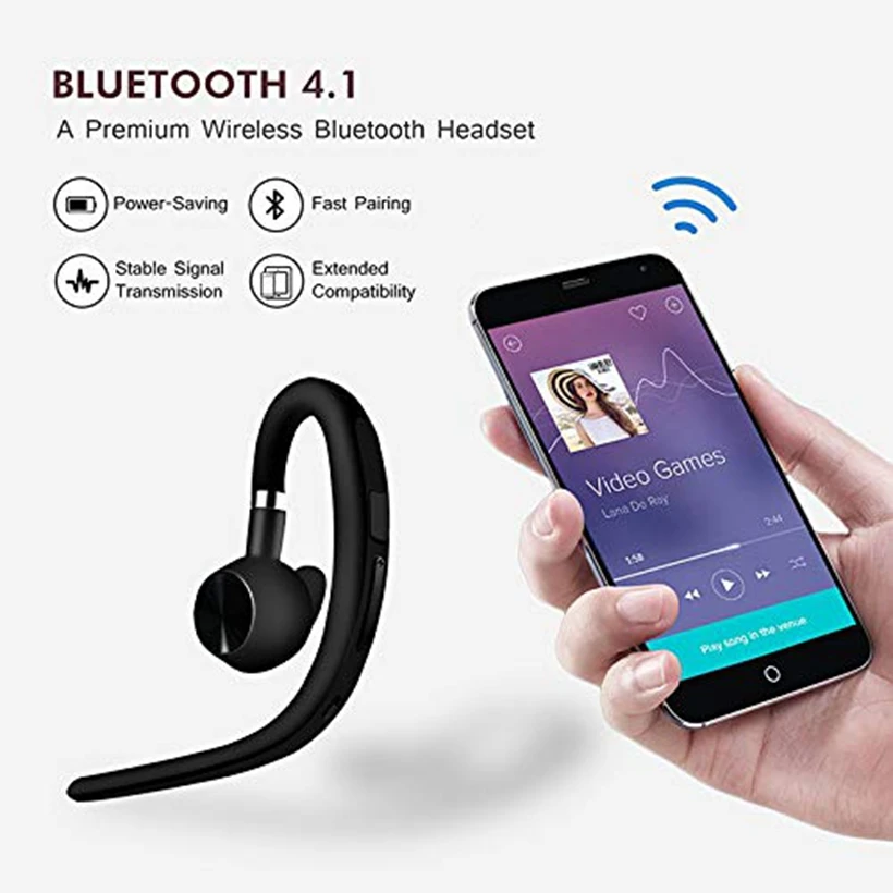 Бизнес Hi-Fi стерео наушники с Ушными крючками IPX5 Беспроводные Bluetooth 5,0 наушники TWS Handsfree наушники игровая гарнитура с микрофоном