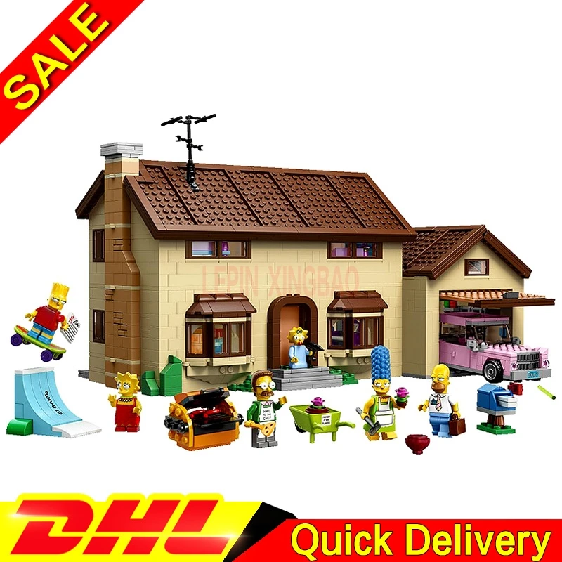 

LP 16005 Simpsons House 2575Pcs Model Building Block Bricks Compatible lepined 71006 Boy gift legaoings lepin Toys