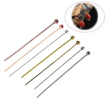 

200Pcs 20-50mm Copper Ball Pins Gold/Silver//Rhodium/Bronze Head Ball Pins Handmade For Jewelry Findings Making DIY Ball Needles