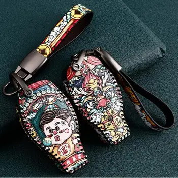 

Genuine Leather key case for car For Mercedes-Benz CLA180 CLS350 glb GLA GLE GLC GLK GLS ML250 R320 S400 E-Class C260L E260