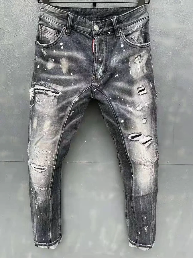 Vaqueros clásicos de alta calidad para hombre, Vaqueros que combinan con todo, talla 44-54 T152 #