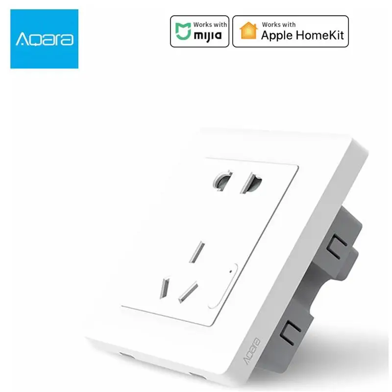 Умная настенная розетка Aqara Zigbee выключатель с дистанционным управлением Wi Fi