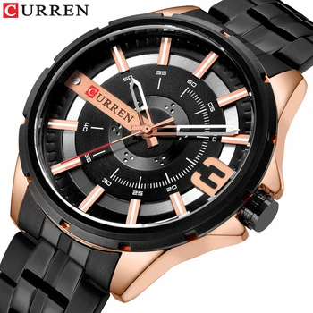 

Fashion Brand CURREN Watch Men's Stainless Steel Quartz Watches for Men Waterproof Clock Male Luxury Watch erkek kol saati