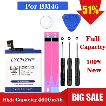 

4600 mAh BM46 Battery For Xiaomi Redmi Note 3 Mi note3 Pro/Prime Bateria Accumulator+Tools Original BM46 Battery Real 4600mAH
