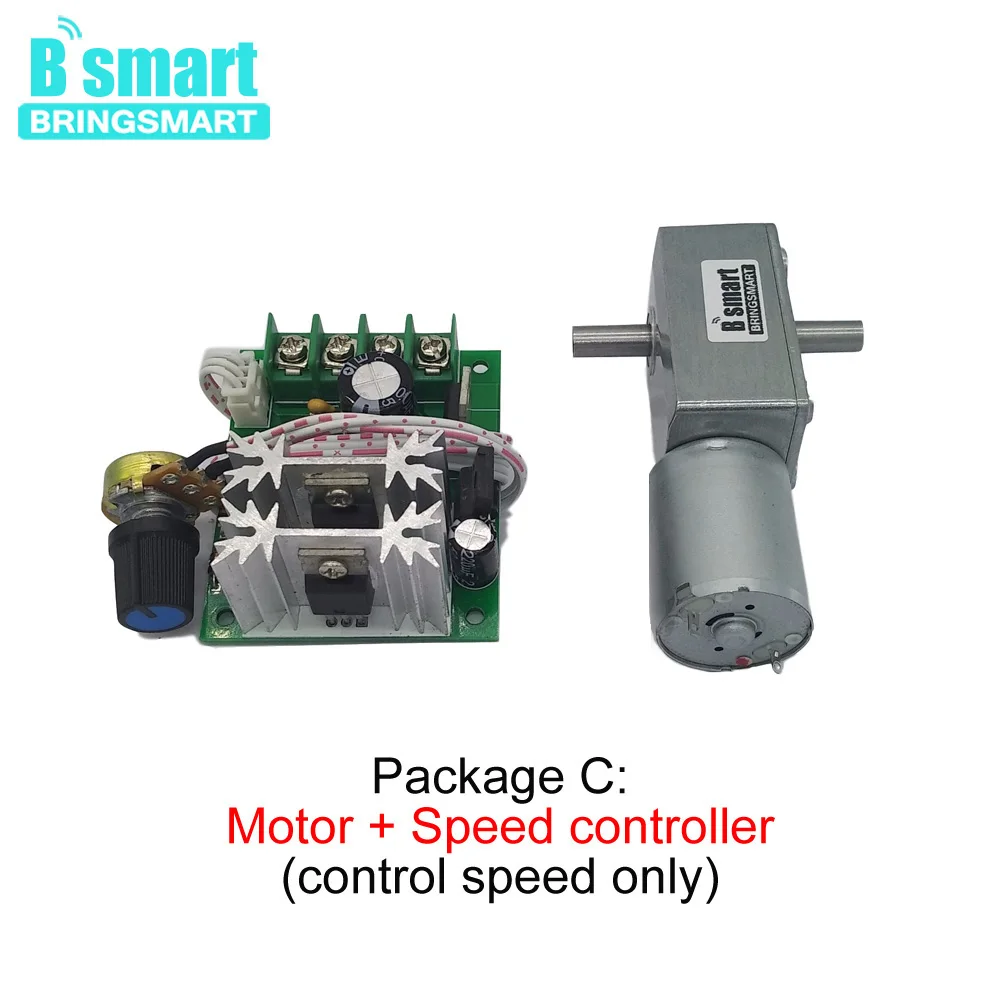 Bringsmart 6V маленький редуктор постоянного тока мотор JGY370S 12V двойной вал червячный мотор-редуктор 24V самоблокирующийся редуктор коробка передач машина