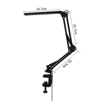 

6W 56leds 3color Swing Arm Desk Lamp USB Dimmable Flexible Clamp Table Lamp 500LM Stepless Eye Protection Reading Light DC5V