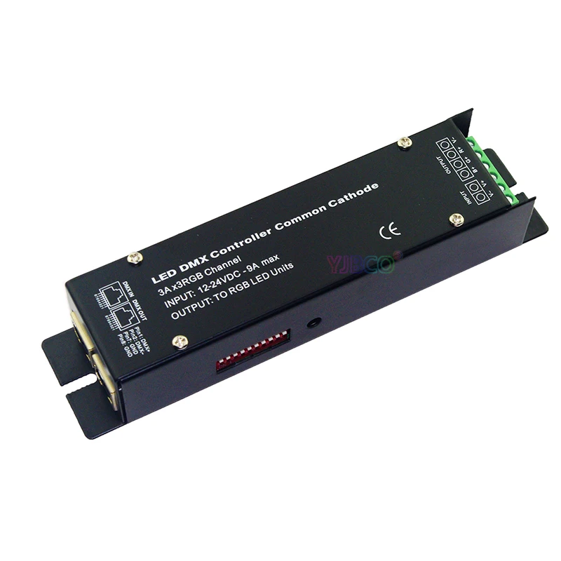 Высокочастотный 3CH DMX512 led RGB контроллер 8 групп 24 канальный dmx512 декодер