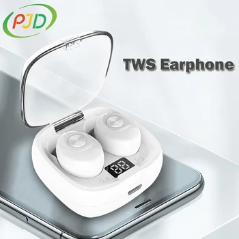 

TWS Bluetooth 5.0 Headphones True Wireless Earbuds IPX5 Waterproof Sports Earpiece 3D Stereo Sound Earphones with Charging Box