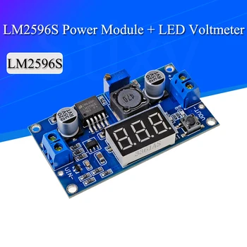 

LM2596S Power Module + LED Voltmeter DC-DC Adjustable Step-down Power Supply Module with Digital Display