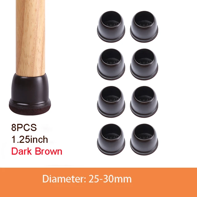 Table Chair Leg Protector Covers Thick Rubber Felt Bottom Furniture Pads Floor Protectors Feet Caps No Scratches Reduce Noice Diameter 25-30mm