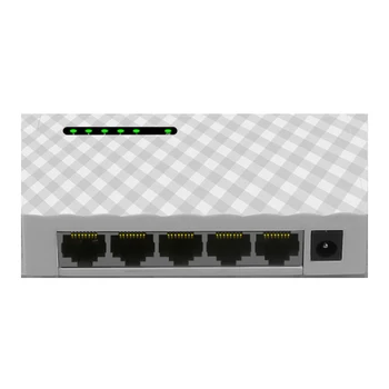 

Base Gigabit 5 Ports Fast Ethernet Mini LAN Network Switch Desktop Accessories Adapter Dormitory Plastic Office Home Monitoring