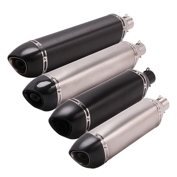 

460mm 560mm Motorcycle Exhaust Pipe Muffler Silencer Escape Universal 38-51mm Racing Motorbike Pipe