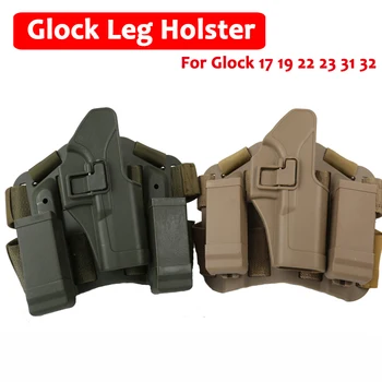 

Tactical Glock Series Pistol Gun Holster Drop Leg Thigh Holster For Glock 17 19 22 23 31 32 Right Hand Gun Case