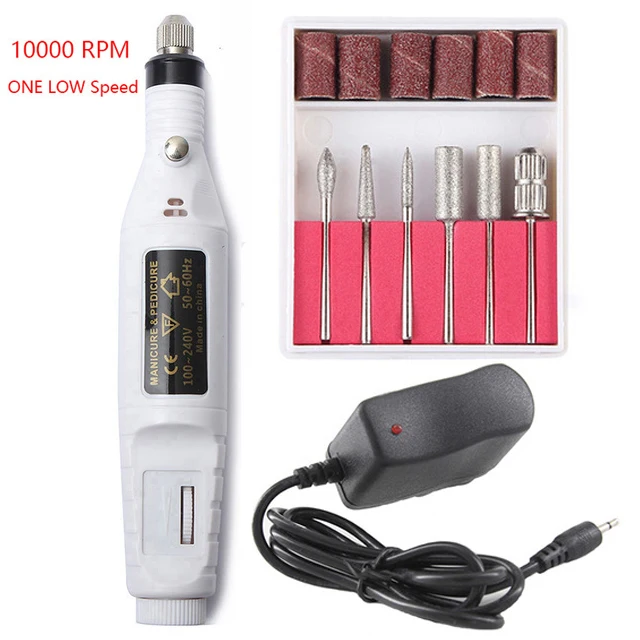 Portable White RPM35000 профессиональная перезаряжаемая портативная дрель для ногтей акриловая машинка для ногтей электрическая пилка для ногтей для акрила - Цвет: Portable White