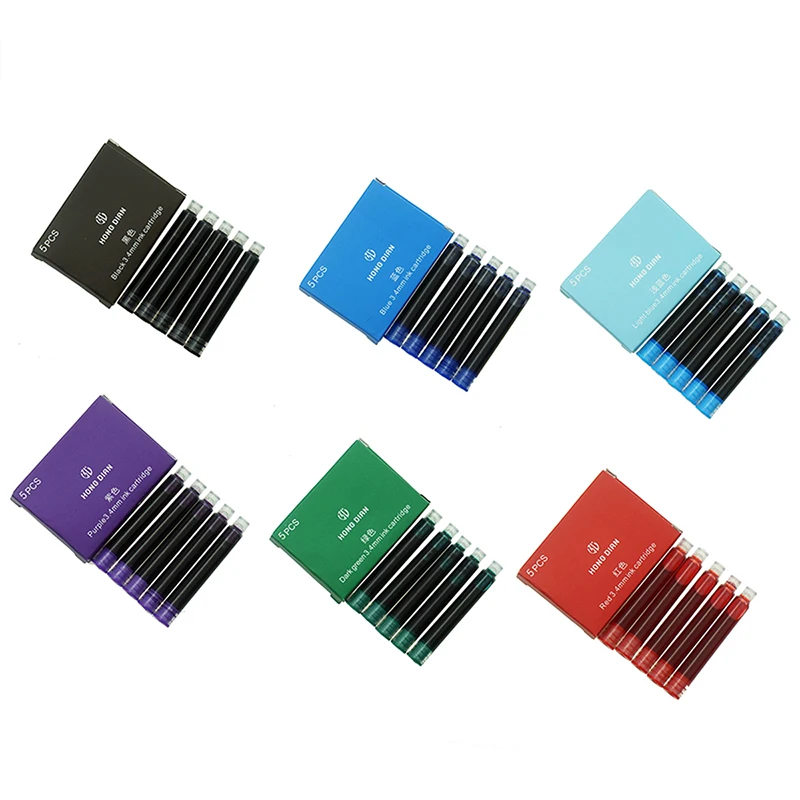 30 Pieces Color Hongdian Fountain Pen Ink Cartridges 3.4mm Diameter for HongDian Forest 6013, 517D Ink Pens / Yongsheng Pens