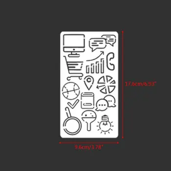 

10pcs/set Bullet Journal Stencil Plastic Painting Theme Drawing Template Rulers Hand Craft DIY Stationery Diary Decor A6 Size