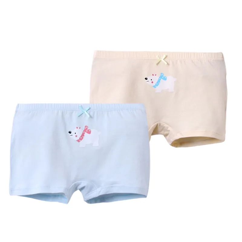 2 шт./партия, нижнее белье для девочек, трусики для малышей Детская одежда милые хлопковые трусики для маленьких девочек с рисунком животных