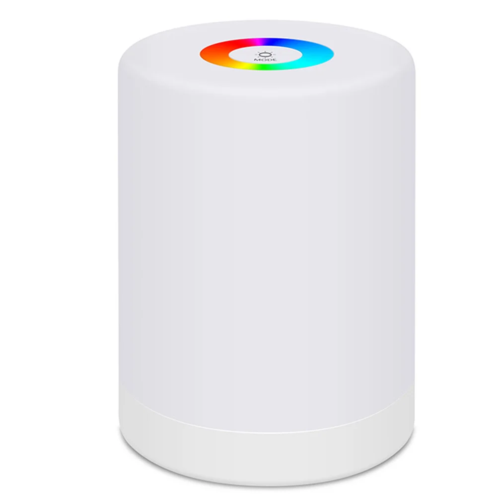 

Bedside Bedroom Night Light Portable For Kid Office Table Lamp Touch Control Led RGB Color Chargeable Dimmable