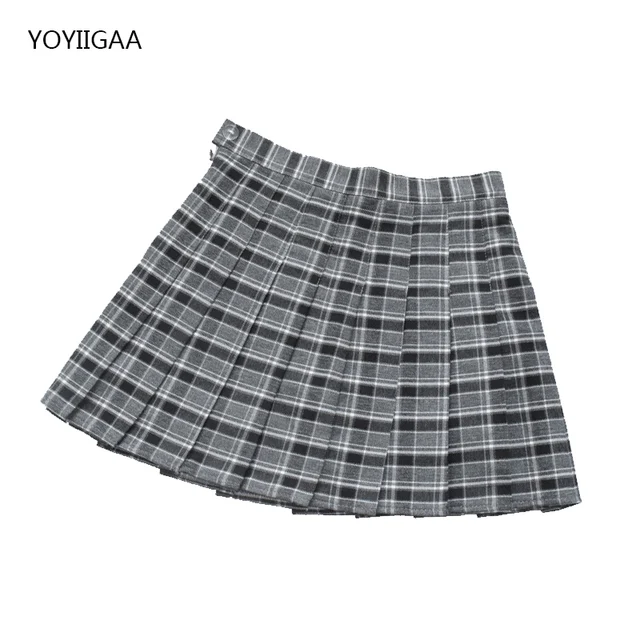 Summer Women Pleated Skirt High Waist Female Plaid Skirts Preppy Style Ladies Girls Dance Mini Skirt Fashion Chic Woman Skirts a5