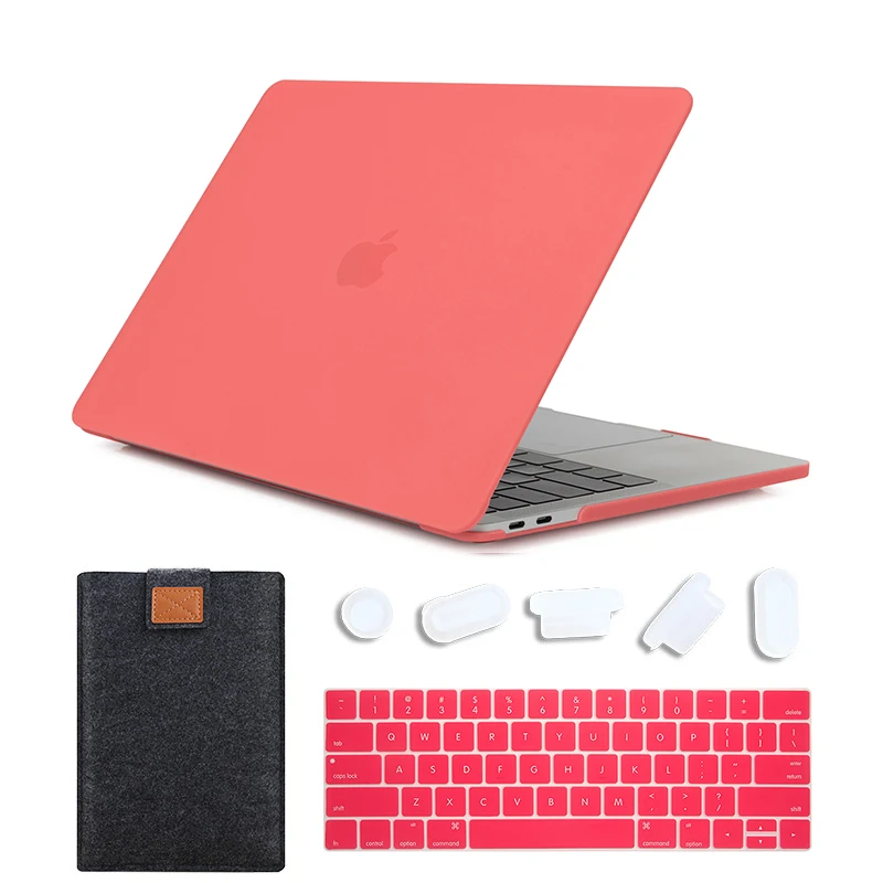 MTT прозрачный/Матовый Жесткий чехол для Macbook Air Pro retina 11 12 13 15 чехол для Apple mac book Air 13,3 дюймов Сумка для ноутбука - Цвет: Matte Coral Orange