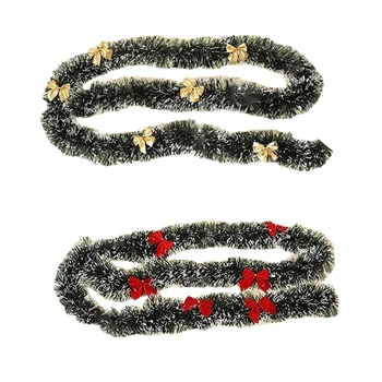

2M Christmas Eve Decoration Bar Tops Ribbon Garland Christmas Tree Kitchen Ornaments Party Decoration Prop
