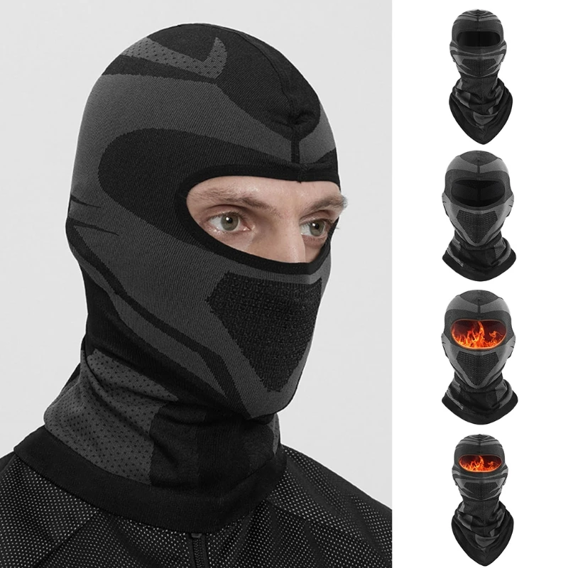 

Unisex Winter Balaclava Ski Face Mask Hat Windproof Warm Plush Lined Motorcycle Neck Warmer Gaiter Hood Earflap Cap