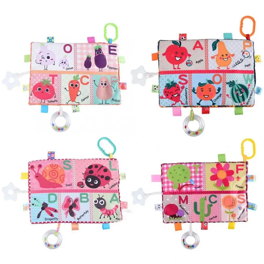 Baby Appease Towel Newbron Infant Comforting Appeasing Soothing Calm Pacify Towel Sound Paper Blanket With Teether Toy