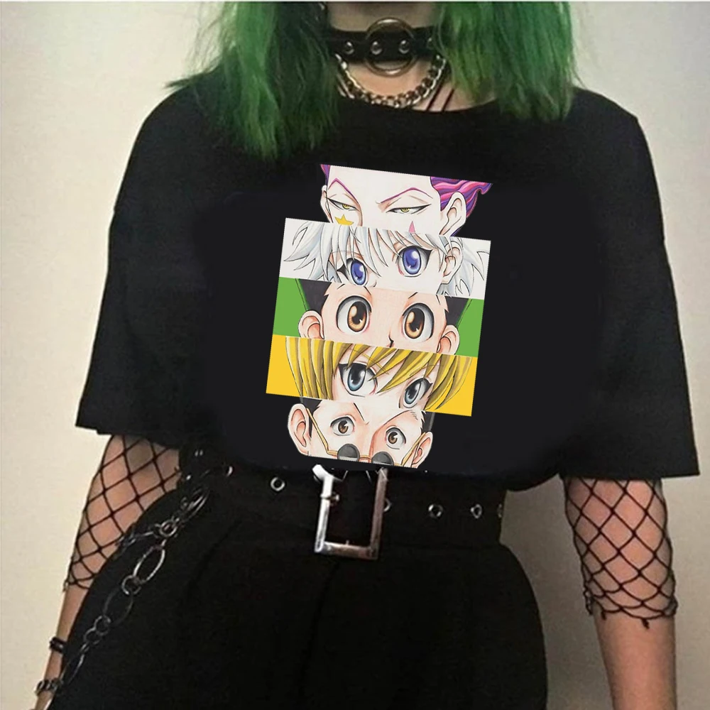 Аниме Hunter X Killua Leorio Kurapika Gon Hisoka Eyes футболка персональные топы для мужчин/женщин и
