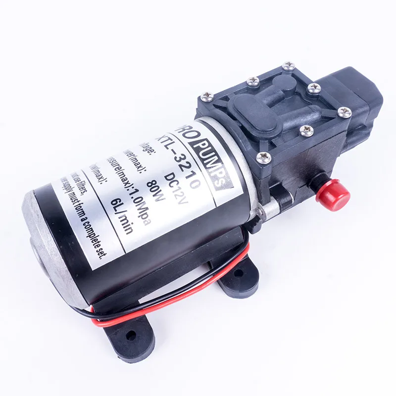 

DC 12V 80W 130PSI 6L / Min Small Portable Water High Pressure Diaphragm Pump Self-Priming Pump Automatic Switch For Home Garden