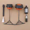Gas Fuel Cap & Oil Cap For Stihl 020 021 023 024 025 026 028 034 036 038 042 048 AV Super Replace 0000 350 0520, 0000 350 0510 1