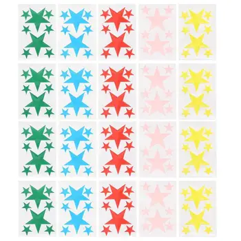 

50/100 Sheets 800 Labels Colorful Five-Star Award Stickers Adorable Waterproof Star Stickers Decorative Stickers for Decoration