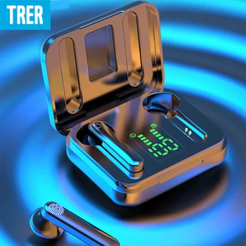 

Bluetooth 5.0 Headphones TWS Stereo in Ear Wireless Headphones with Smart LED Display Charging Case Built in Mic Sports Headset